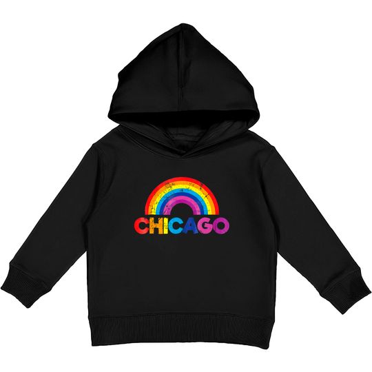Discover Chicago Rainbow LGBT Gay Pride Parade T Kids Pullover Hoodies