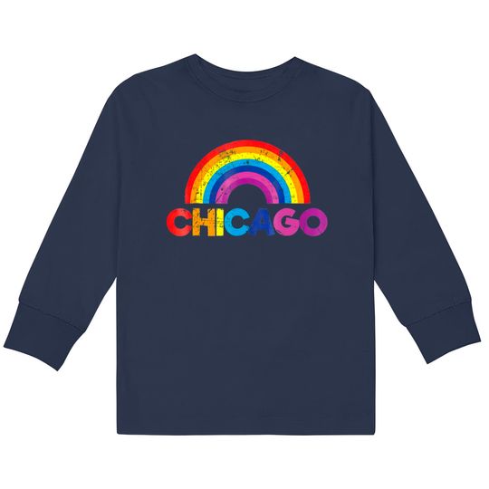 Discover Chicago Rainbow LGBT Gay Pride Parade T  Kids Long Sleeve T-Shirts
