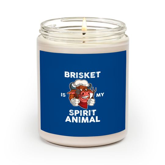 Discover Brisket Is My Spirit Animal Funny BBQ Gift Scented Candles