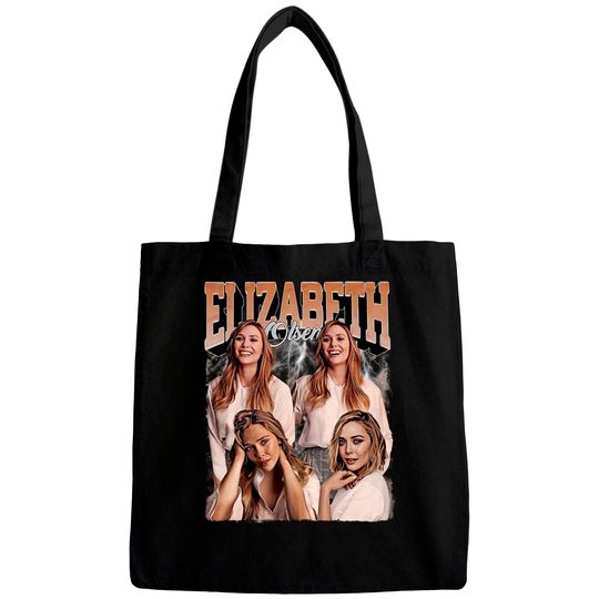 Discover Elizabeth Olsen Shirt Vintage Graphic Bags