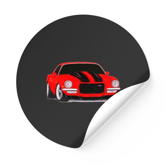 Discover 1972 Camaro Z28 Drawing Stickers