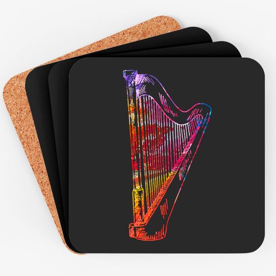 Discover Harp Player Harp instrument music gift idea Coasters