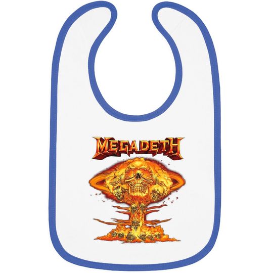 Discover Vintage Mushroom Cloud Vic Glow Megadeth Bibs, Megadeth Bib, Bib For Megadeth Fan, Streetwear, Music Tour Merch, 2022 Band Tour Bib