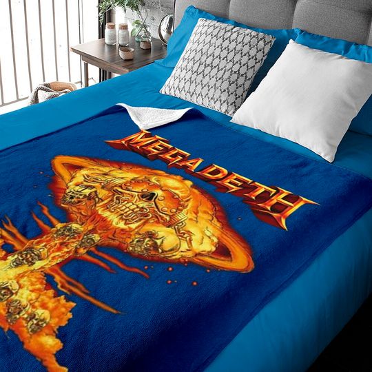 Discover Vintage Mushroom Cloud Vic Glow Megadeth Baby Blankets, Megadeth Baby Blanket, Baby Blanket For Megadeth Fan, Streetwear, Music Tour Merch, 2022 Band Tour Baby Blanket