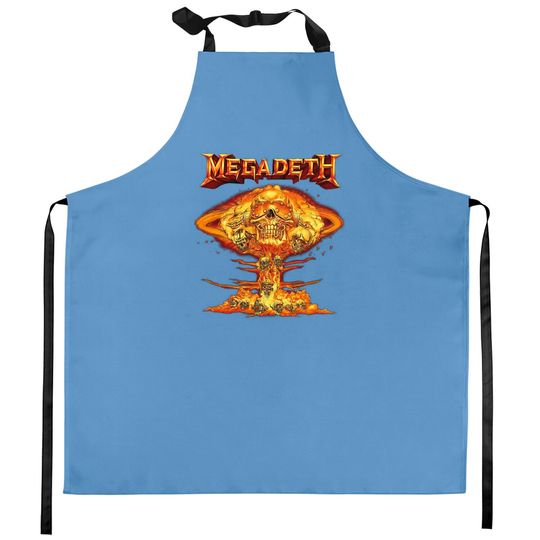 Discover Vintage Mushroom Cloud Vic Glow Megadeth Kitchen Aprons, Megadeth Kitchen Apron, Kitchen Apron For Megadeth Fan, Streetwear, Music Tour Merch, 2022 Band Tour Kitchen Apron
