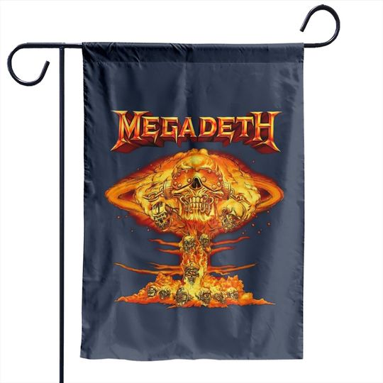 Discover Vintage Mushroom Cloud Vic Glow Megadeth Garden Flags, Megadeth Garden Flag, Garden Flag For Megadeth Fan, Streetwear, Music Tour Merch, 2022 Band Tour Garden Flag