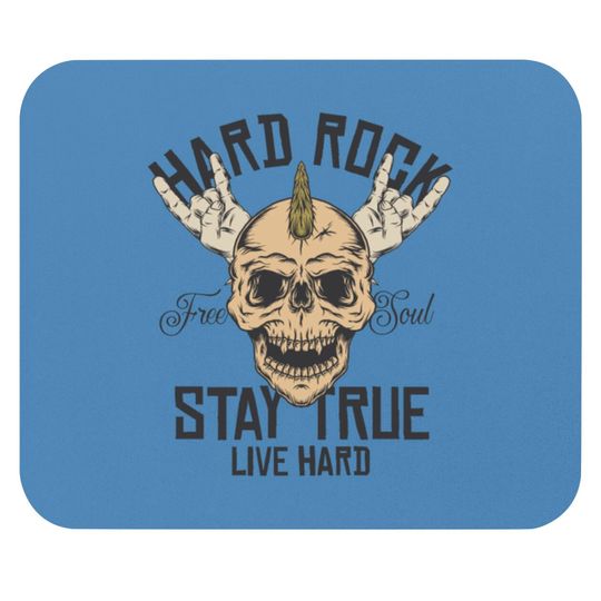Discover Hard Rock Stay True Live Hard Rockstar Heavy Metal Mouse Pads