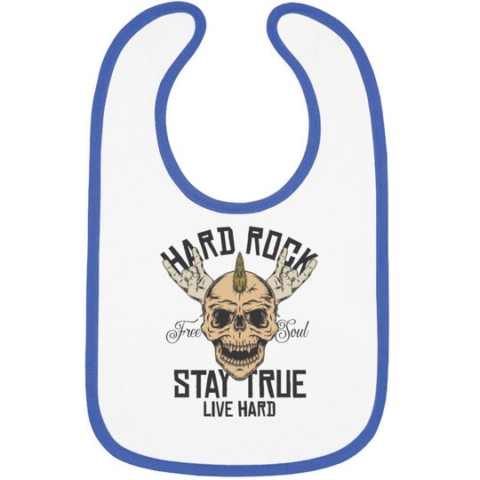 Discover Hard Rock Stay True Live Hard Rockstar Heavy Metal Bibs