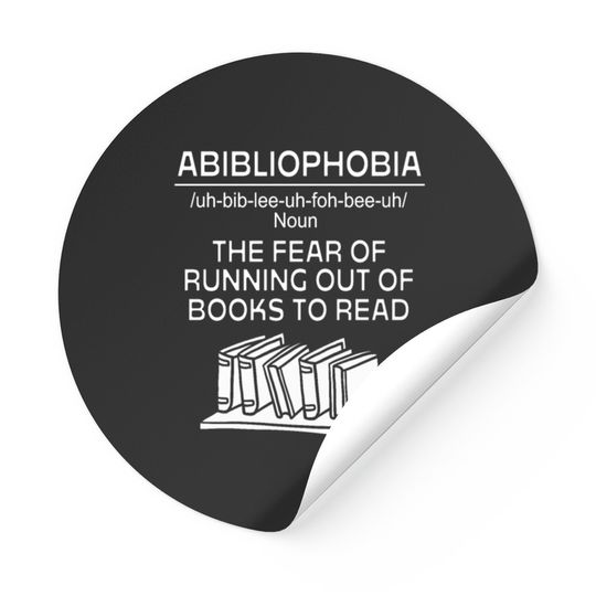 Discover Bookworm Abibliophobia Definition Stickers