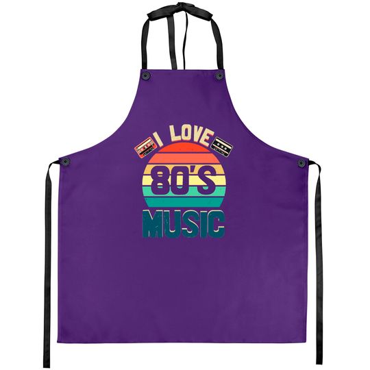 Discover I Love 80s Music Aprons