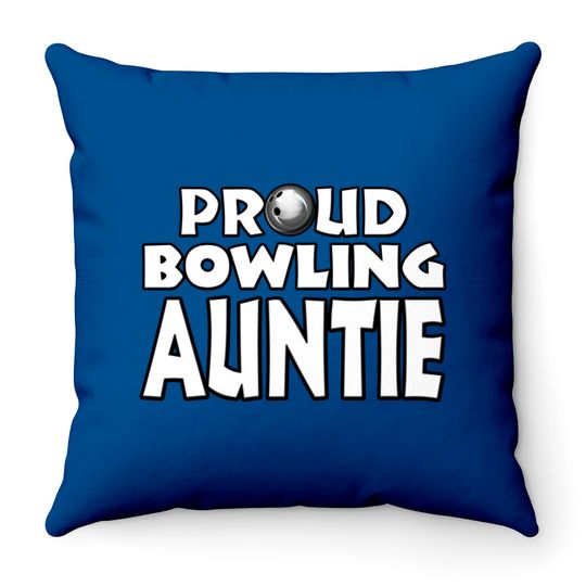Discover Bowling Aunt Gift for Women Girls - Bowling Aunt - Throw Pillows