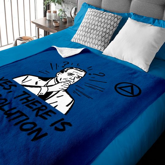 Discover Yes, There is a Solution AA Logo Alcoholics Anonymous Baby Blankets