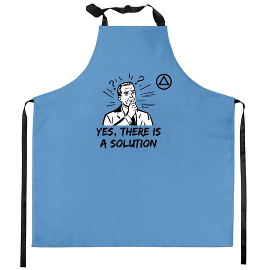 Discover Yes, There is a Solution AA Logo Alcoholics Anonymous Kitchen Aprons