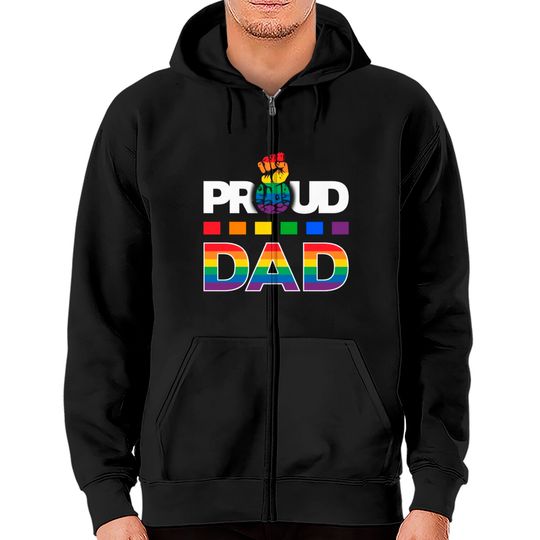 Discover LGBT Proud Dad Zip Hoodies