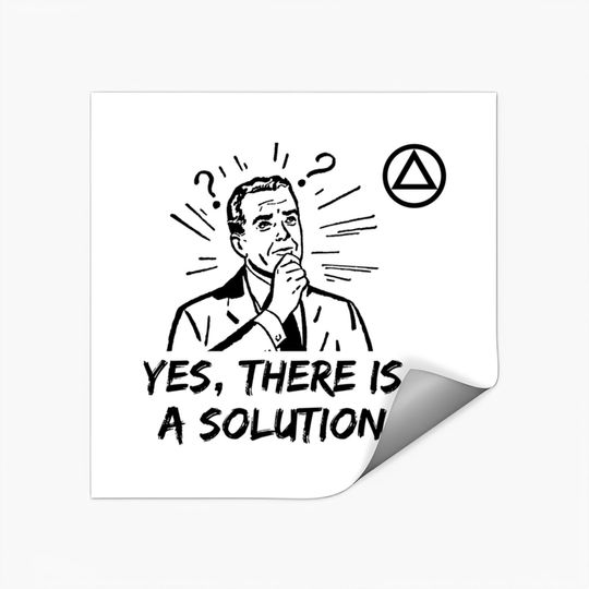 Discover Yes, There is a Solution AA Logo Alcoholics Anonymous Stickers