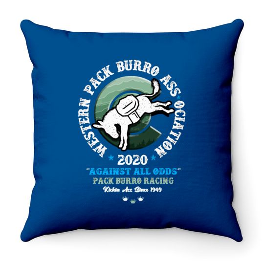 Discover Pack Burro Racing 2020 Colorado Sage Throw Pillows