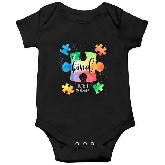 Discover Be Kind Puzzle Pieces Cute Autism Awareness Onesies