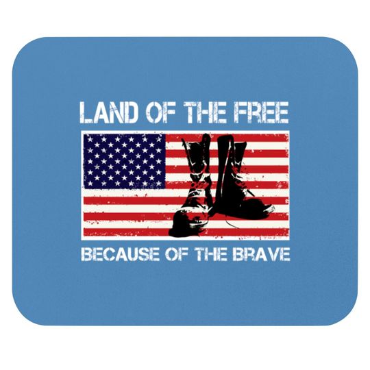 Discover Land of the Free Because of the Brave USA Flag Mouse Pad Mouse Pads