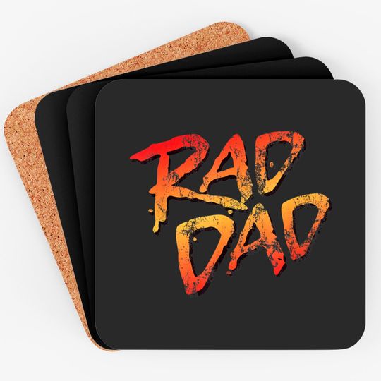 Discover RAD DAD - 80s Nostalgic Gift for Dad, Birthday Father's Day Coasters