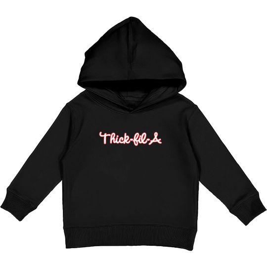 Discover Thick Fil A, Stroke Color Kids Pullover Hoodies