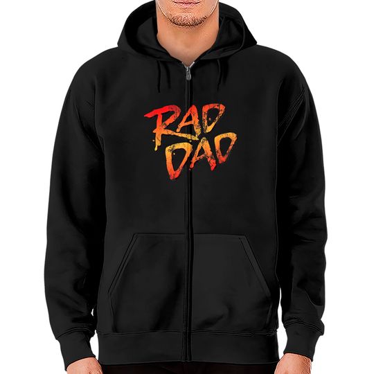 Discover RAD DAD - 80s Nostalgic Gift for Dad, Birthday Father's Day Zip Hoodies