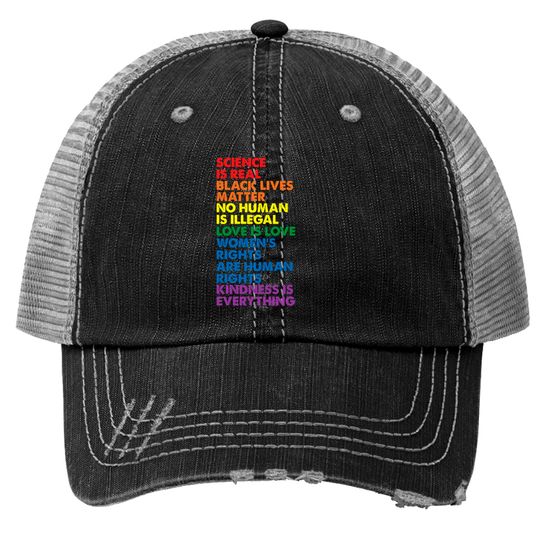 Discover Science is Real Black Lives Matter Trucker Hats Trucker Hats