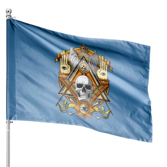 Discover Masonic Skull House Flags