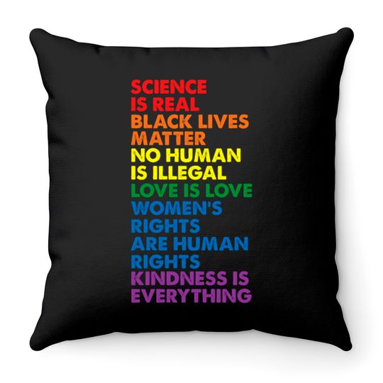 Discover Science is Real Black Lives Matter Throw Pillows Throw Pillows
