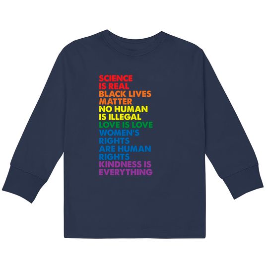 Discover Science is Real Black Lives Matter  Kids Long Sleeve T-Shirts  Kids Long Sleeve T-Shirts