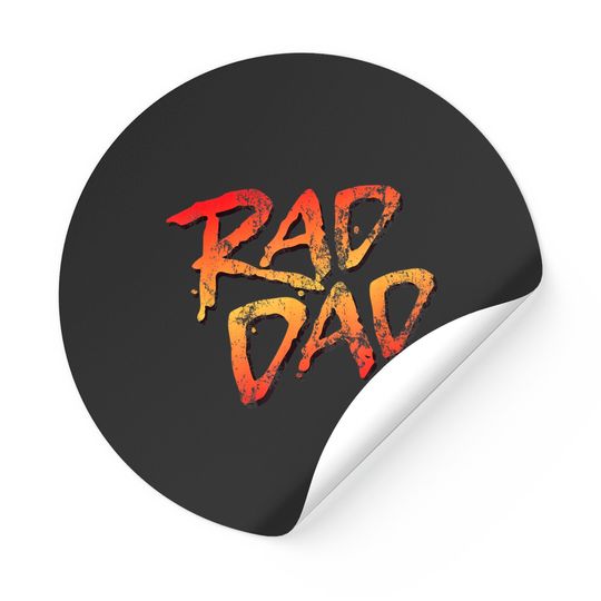 Discover RAD DAD - 80s Nostalgic Gift for Dad, Birthday Father's Day Stickers