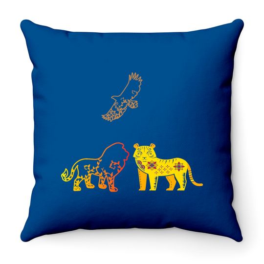 Discover Lions And Tigers Throw Pillows