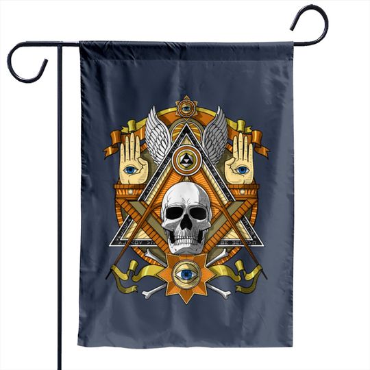 Discover Masonic Skull Garden Flags