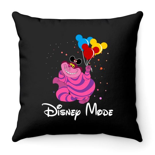 Discover Disney Alice In Wonderland Cheshire Cat Disney Mode Unisex Throw Pillows Birthday Throw Pillow