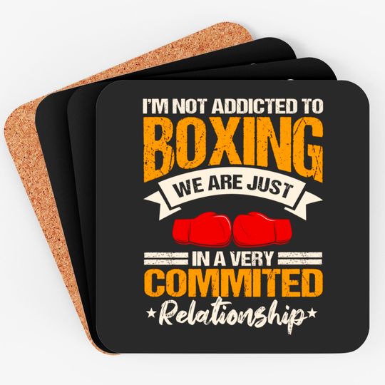 Discover Boxing Ring Gloves Boxer Sport Coach Trainee Coasters