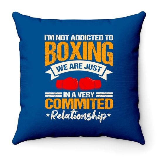 Discover Boxing Ring Gloves Boxer Sport Coach Trainee Throw Pillows