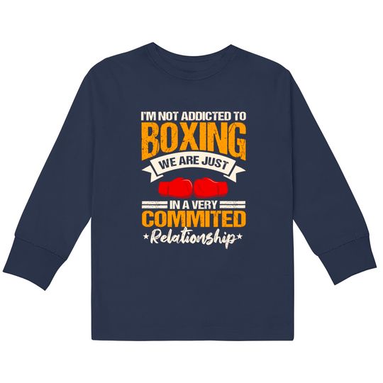 Discover Boxing Ring Gloves Boxer Sport Coach Trainee  Kids Long Sleeve T-Shirts