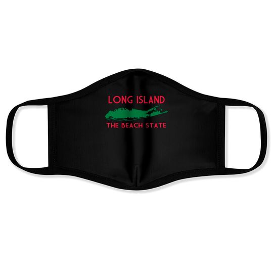 Discover Long Island The Beach State Face Masks