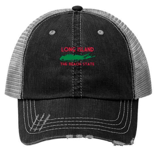 Discover Long Island The Beach State Trucker Hats