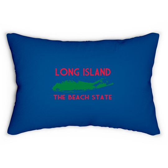 Discover Long Island The Beach State Lumbar Pillows