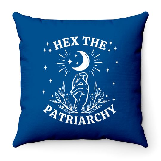 Discover Feminist Witch, Hex The Patriarchy Throw Pillows