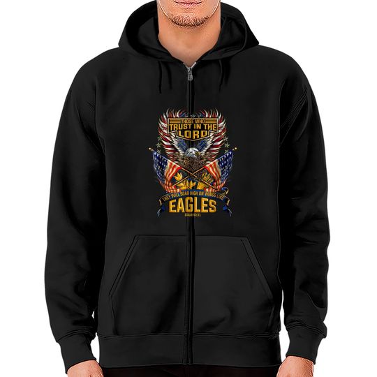 Discover Soar on Wings Like Eagles Christian 4th shirt Zip Hoodies