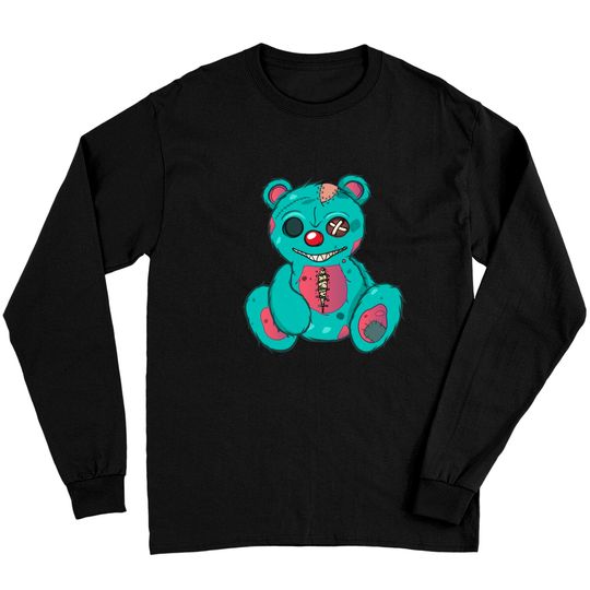 Discover Teddy Bear Long Sleeves Evil Scary Teddy Bear Pullover