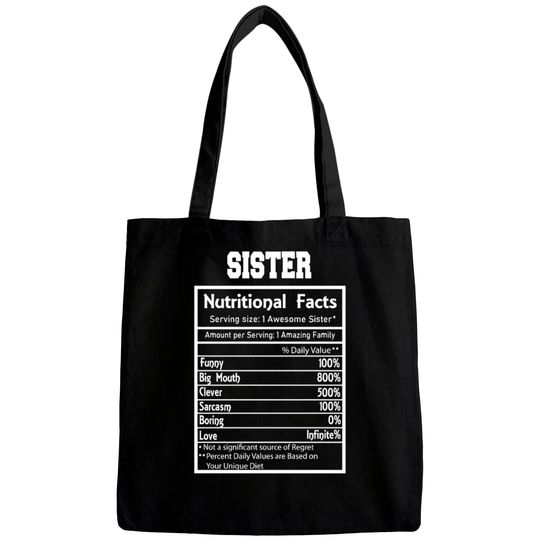 Discover Sister Nutritional Facts Funny Bags
