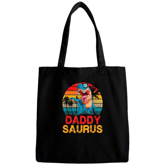 Discover Daddysaurus Shirt Daddy Saurus Rex Gift For Dad Bags