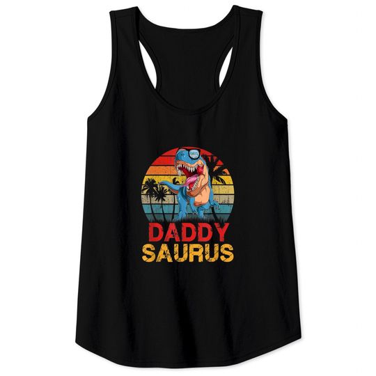 Discover Daddysaurus Shirt Daddy Saurus Rex Gift For Dad Tank Tops
