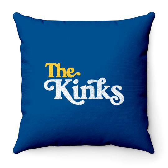 Discover The Kinks / Retro Faded Style - The Kinks - Throw Pillows