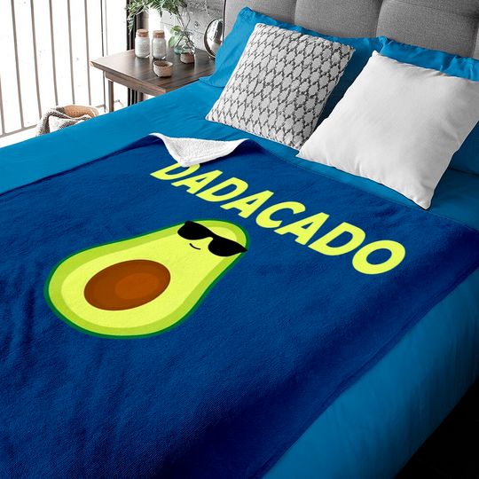 Discover Dadacado Funny Avocado Dad Father's Day Daddy Men Baby Blankets