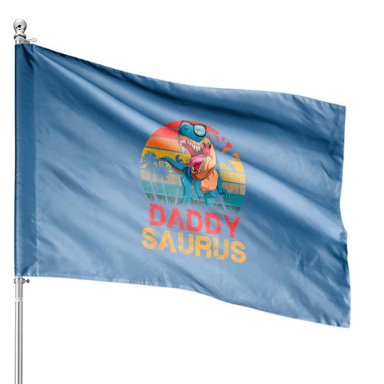 Discover Daddysaurus House Flag Daddy Saurus Rex Gift For Dad House Flags