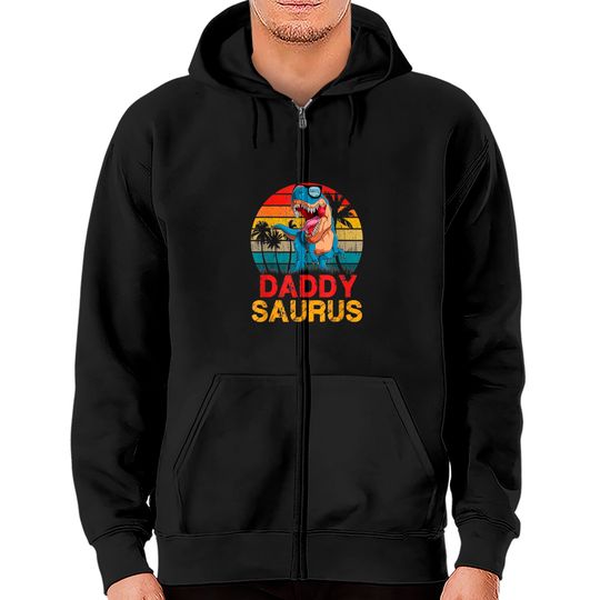 Discover Daddysaurus Shirt Daddy Saurus Rex Gift For Dad Zip Hoodies