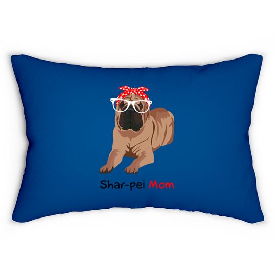 Discover Shar-Pei Mom Bandana Womens Shar-Pei Dog - Shar Pei Mom - Lumbar Pillows